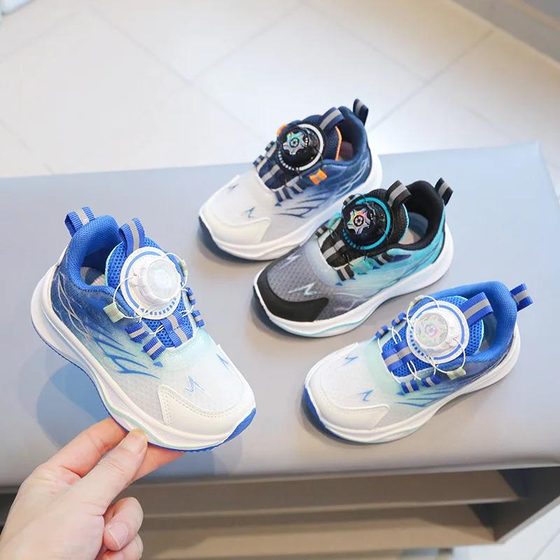 Tenis enfant chaussure baskets décontractées pour garçon enfant chaussure pour fille boutons rotatif