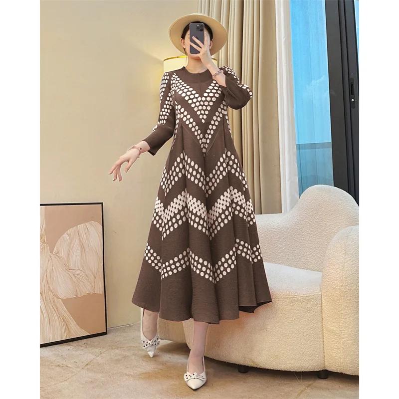 Robe longue ample et élégante pour femmes, nouvelle mode printemps et été 2026, littéraire française