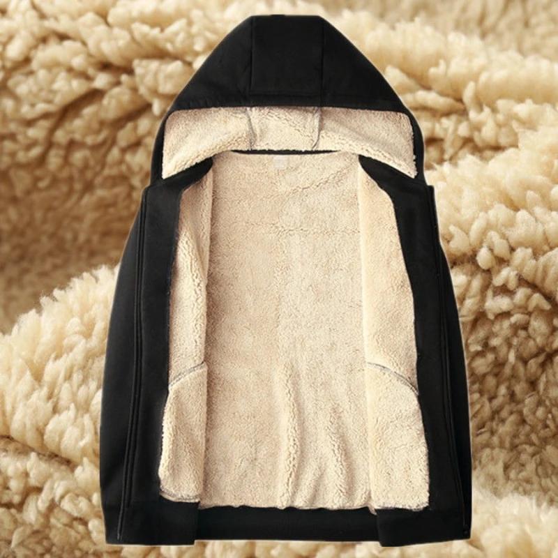 Sweat à capuche coupe-vent d'hiver 2025, sweat-shirt doublé Sherpa pour hommes, vêtements d'extérieu