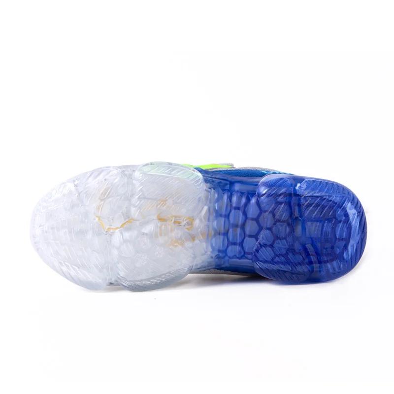 EXDINO T-REX LED 2-9Y garçons printemps automne maille chaussures de Tennis brillant enfants enfants