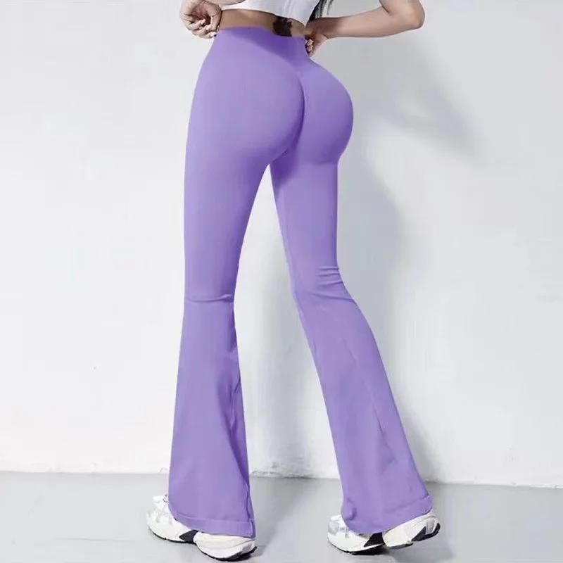 Leggings évasés pour femmes pantalons de Yoga gymnastique Fitness sport taille haute Fitness décontr