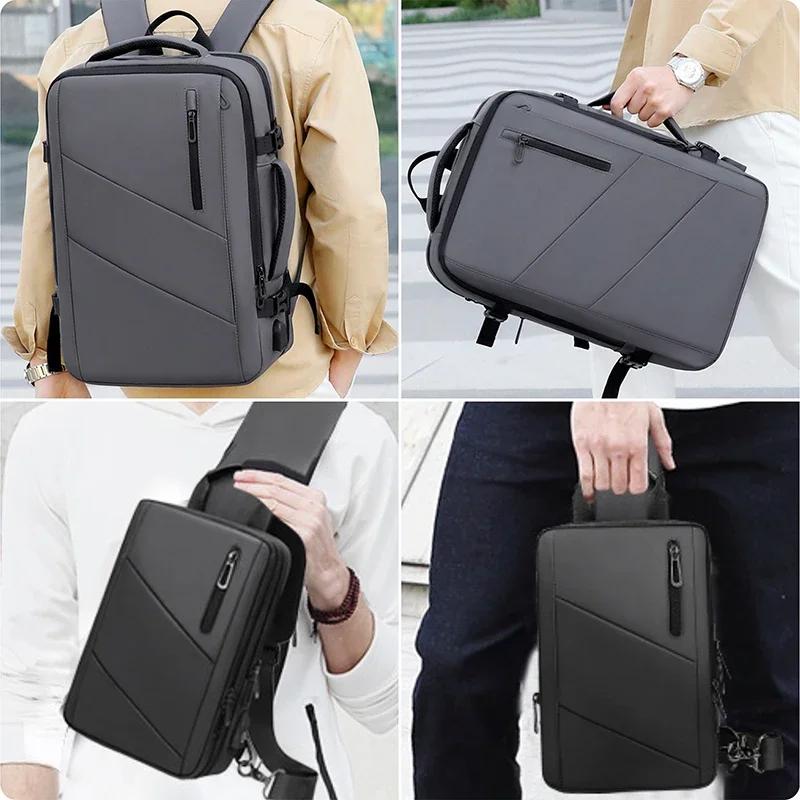 Sac à dos militaire suisse pour ordinateur portable, 17 pouces, multi-poches, extensible, étanche, U