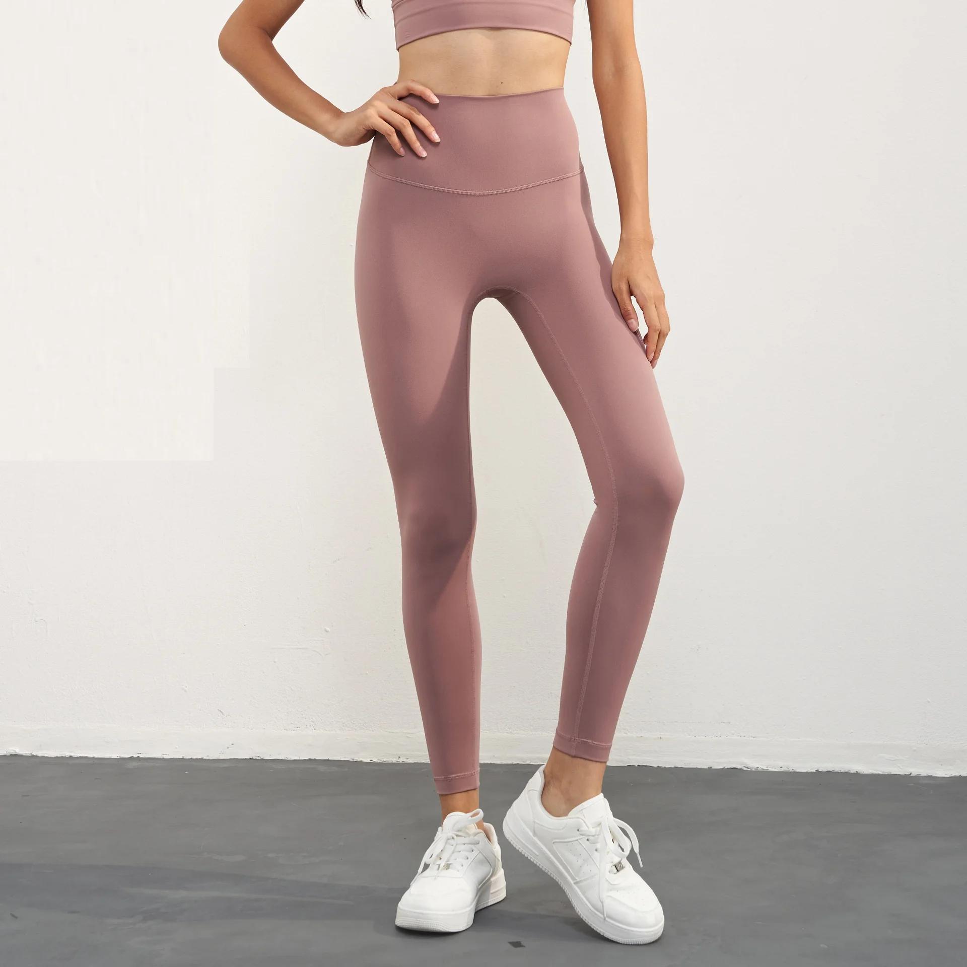 Legging de Yoga taille haute pour femmes, couleur unie, doux, pantalon de Sport, beurre serré, athlé