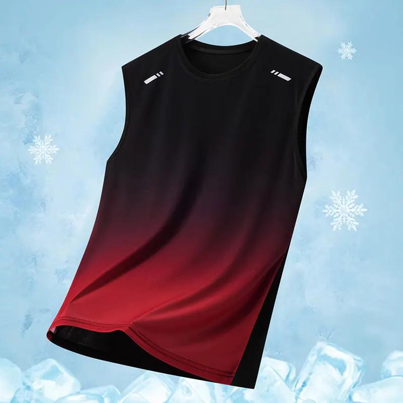 Gilet de course d'été pour hommes, réfléchissant contrasté, pour Jogging, sport, manteau sans manche