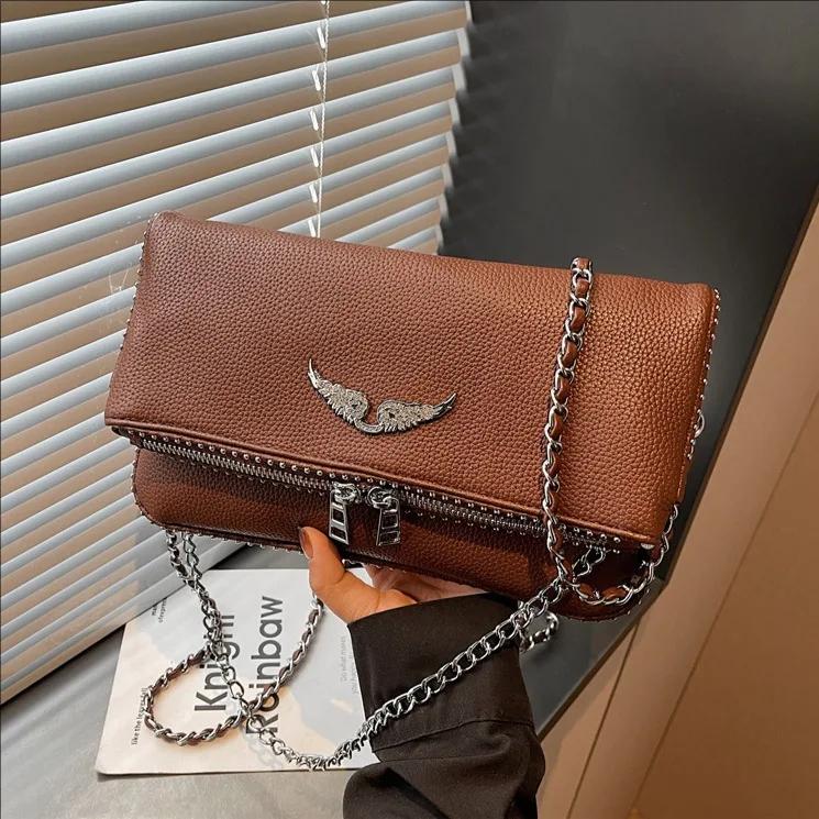 Nouveau sac à bandoulière scintillant tendance, sac à main en cristal avec chaîne diamantée, pochett