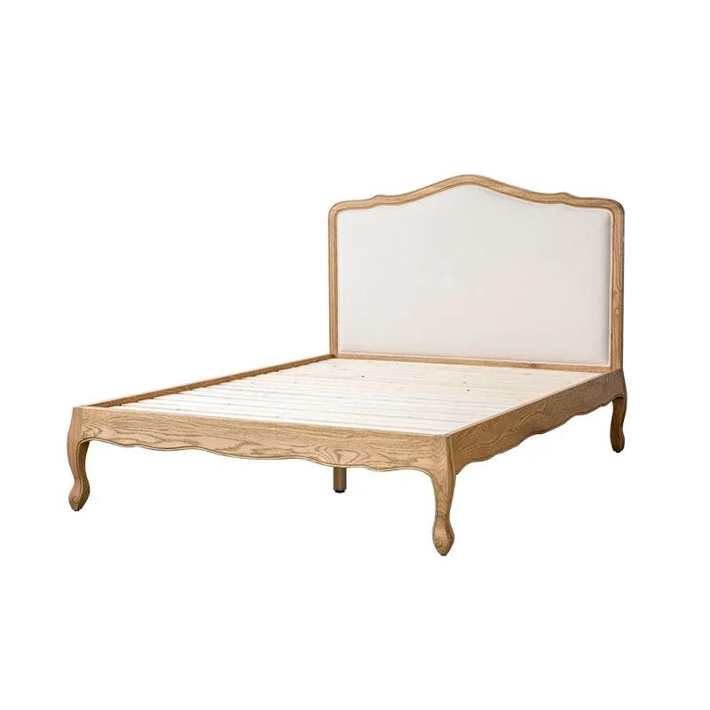 Export Antique lit français américain lit de campagne en bois massif de chêne classique
