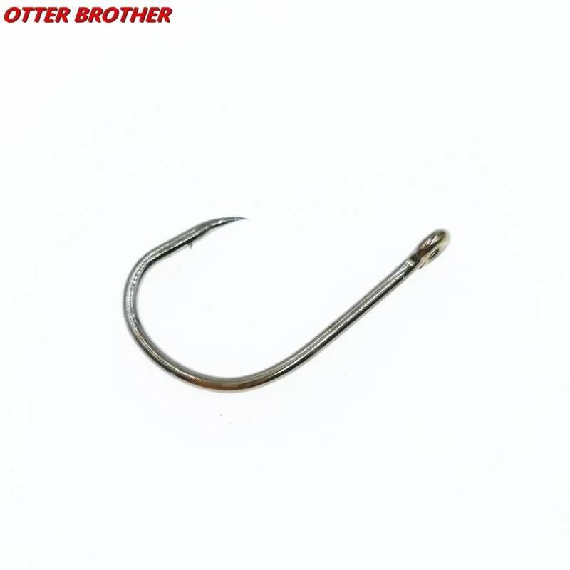 Hameçon de pêche en acier au carbone, lot de 30 pièces, taille 3-12 #