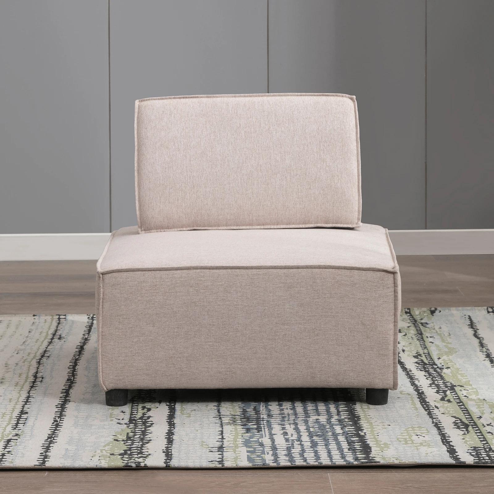 HORGgland-Canapé modulaire convertible carré O, canapé d'angle moderne, chaise sans bras simple au s