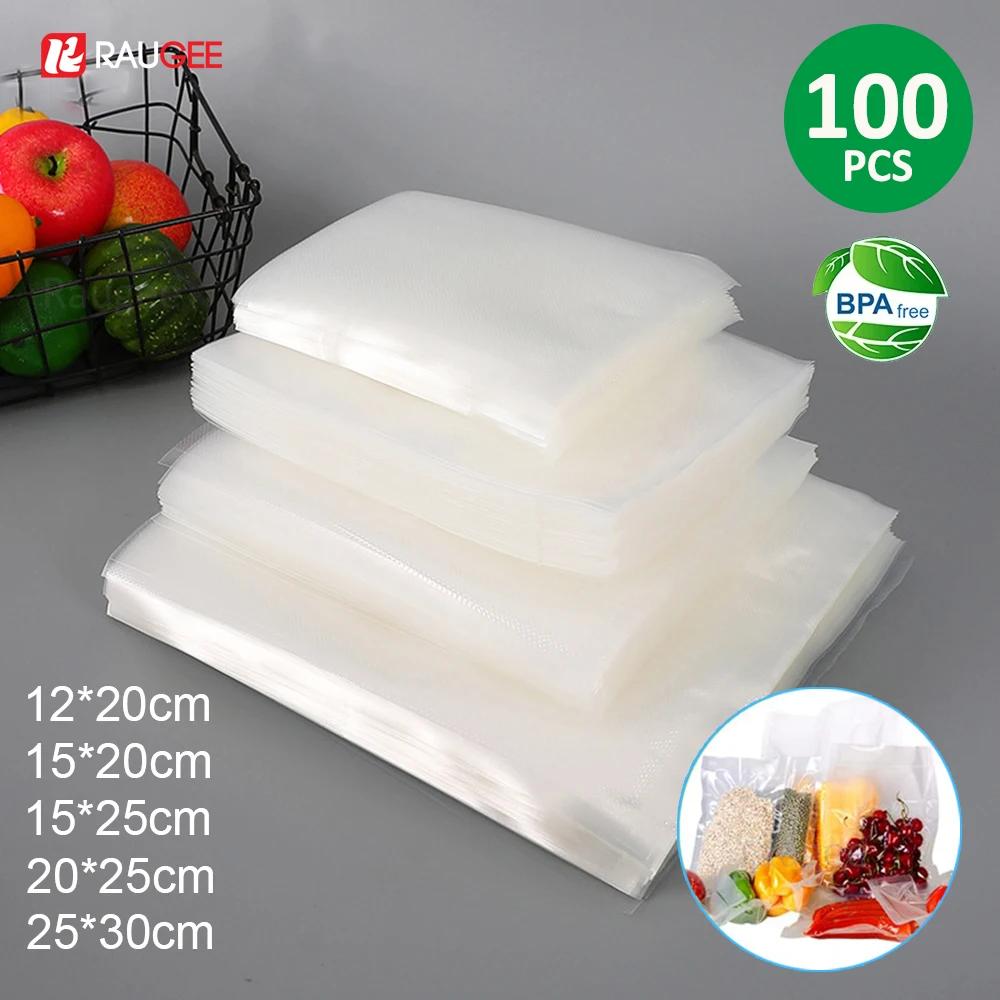 Sacs d'Emballage Sous Vide pour la Conservation des citrouille, 5 Tailles, Garde la Fraîcheur, 100 P
