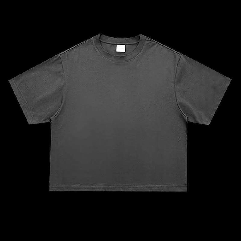 T-shirts de course à manches courtes à col rond et coupe ample pour hommes, 240 GSM, 100 % coton, T-