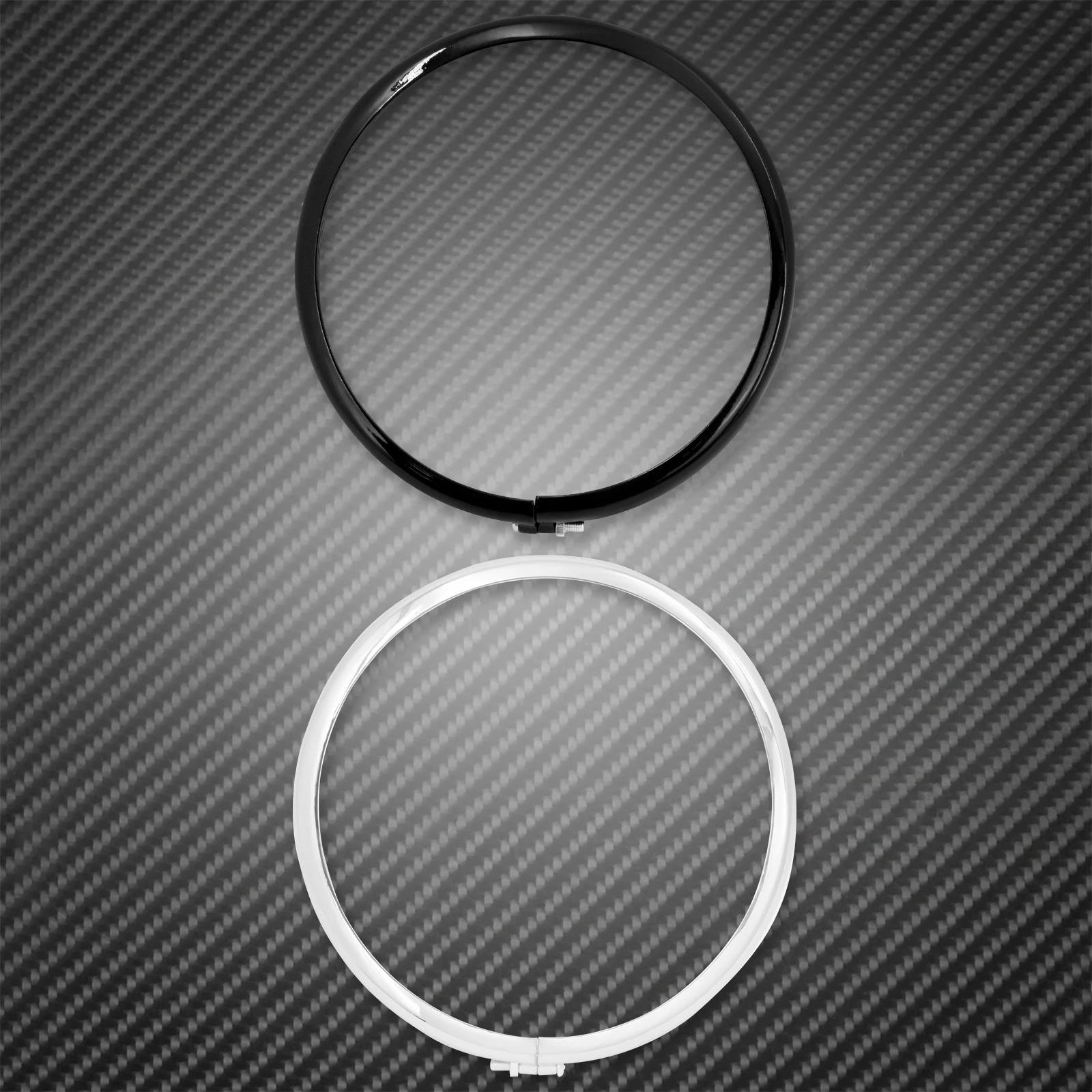 Anneau de garniture de phare de moto noir/Chrome, 5.75 pouces, pour Harley Sportster XL 1200 883 Dyn