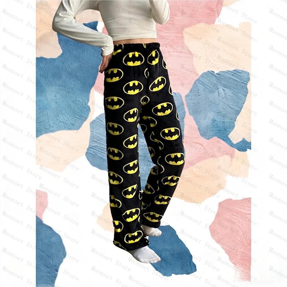 Automne hiver pantalons de couchage Y2k décontracté Batman femmes vêtements de nuit à la mode flanel