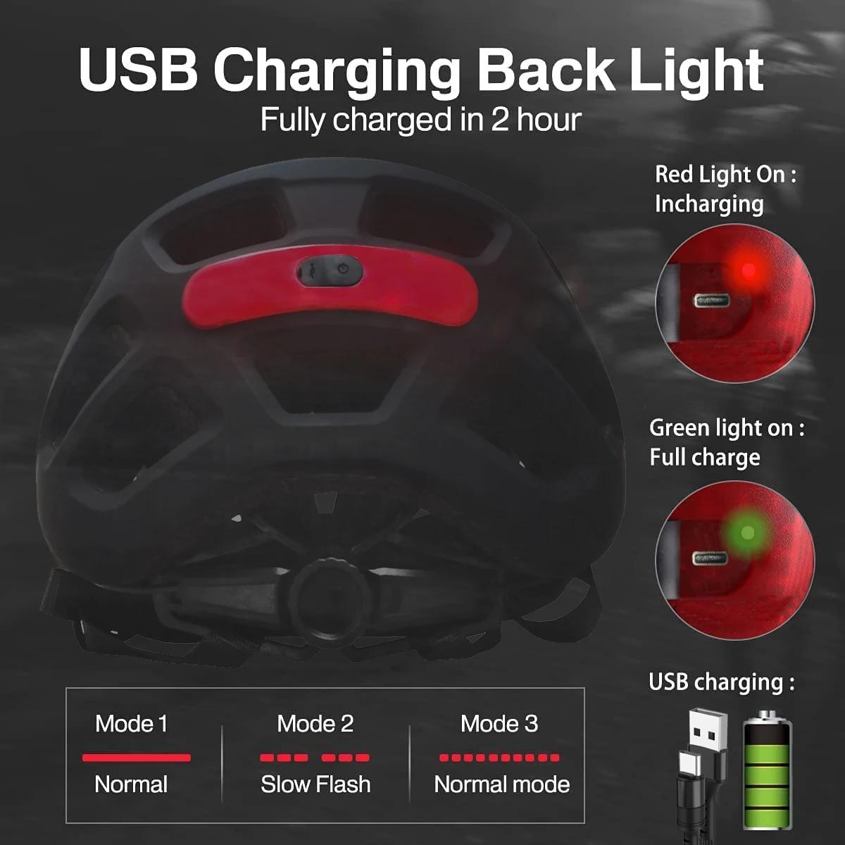PJT nouveau casque de vélo LED avec lunettes de soleil et pare-soleil Rechargeable hommes casque de