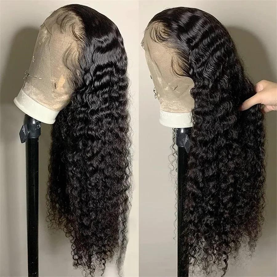 180% vague profonde frontale perruque 13x6 HD dentelle frontale perruques pour les femmes vague d'ea