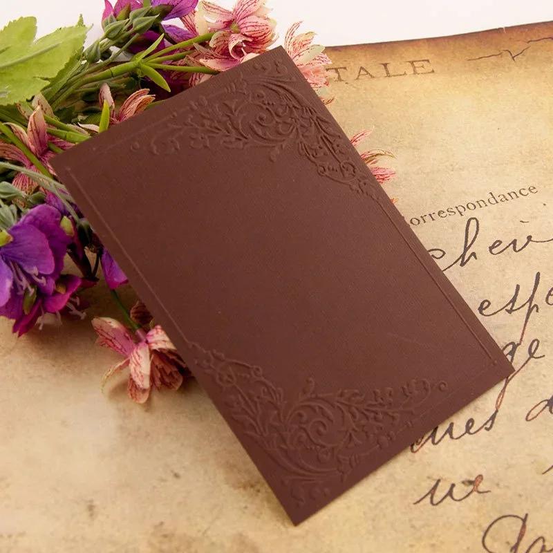 Dossier en relief 3D pour bricolage, artisanat, coin exécutif, motif de fleurs, carte de fond, timbr