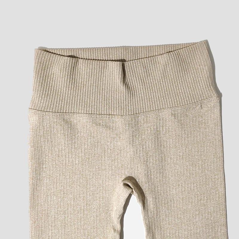 Leggings de yoga sans couture taille haute - Pantalon sport couleur unie pleine longueur nouvelle collection