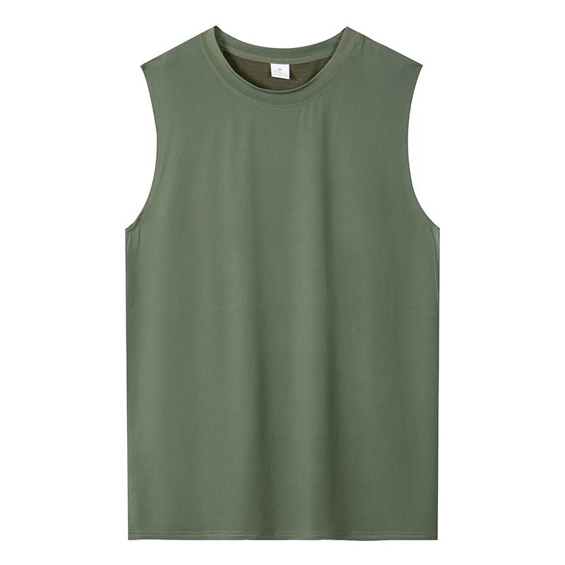 Débardeur de gymnastique pour hommes, chemise de Fitness sans manches, maille respirante, gilet de s