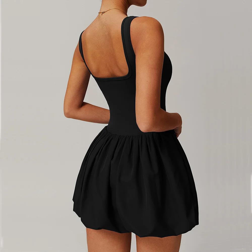 Robe sport deux pièces femmes yoga anti-éblouissement fitness tennis jupe ensemble