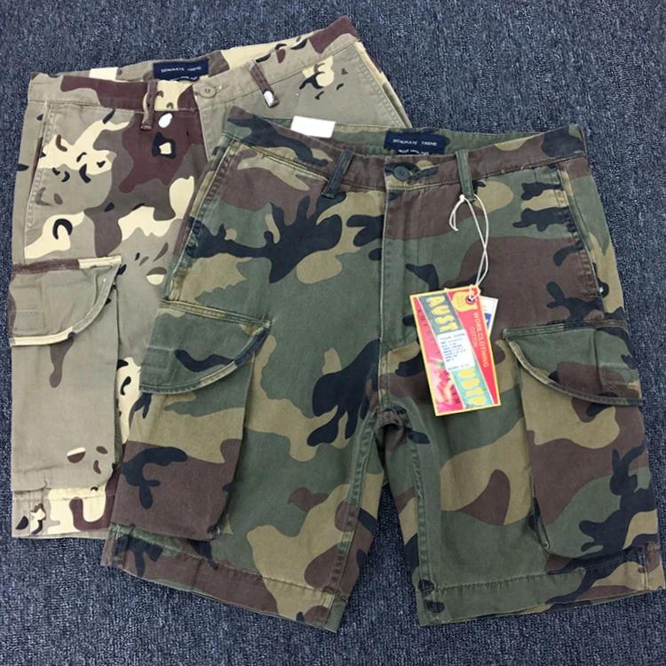 Short Cargo de style rétro américain pour hommes, nouveau short de Camouflage lourd, en pur coton la