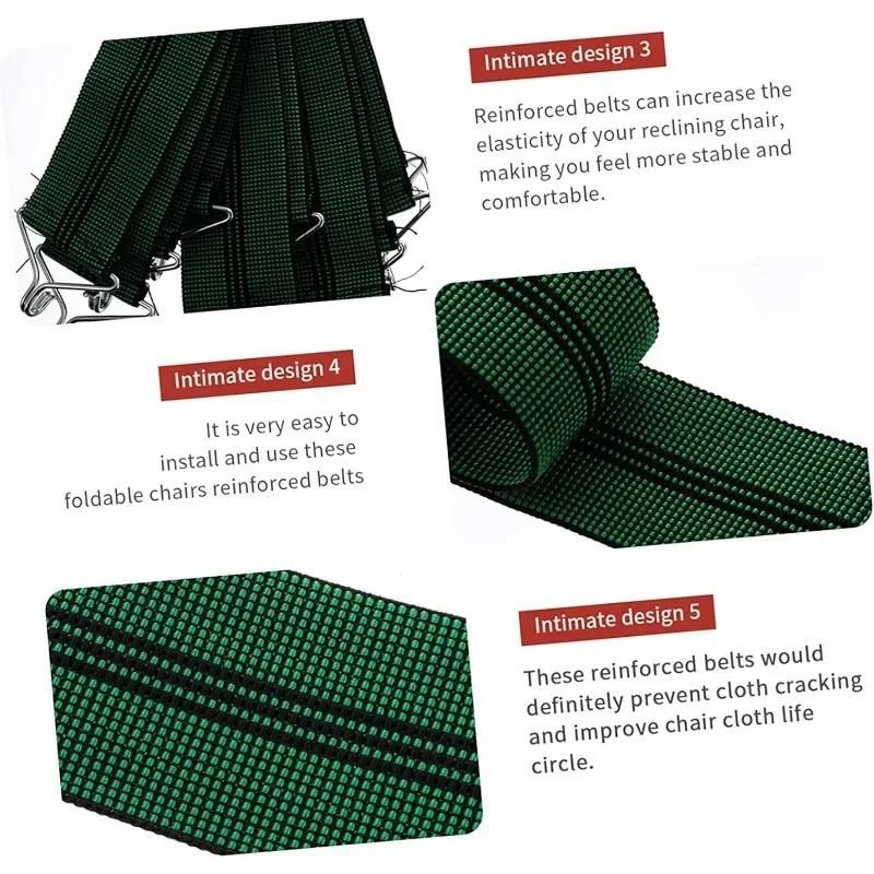 Kit de réparation de fauteuil inclinable, ceintures renforcées de remplacement et cordons élastiques