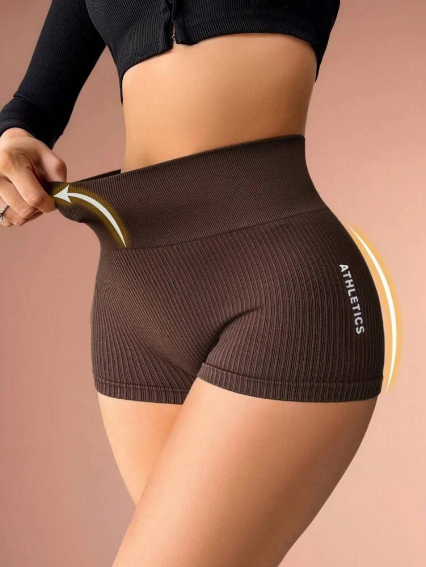 Exercice taille haute, compression abdominale, short de yoga serré, course à pied à séchage rapide p
