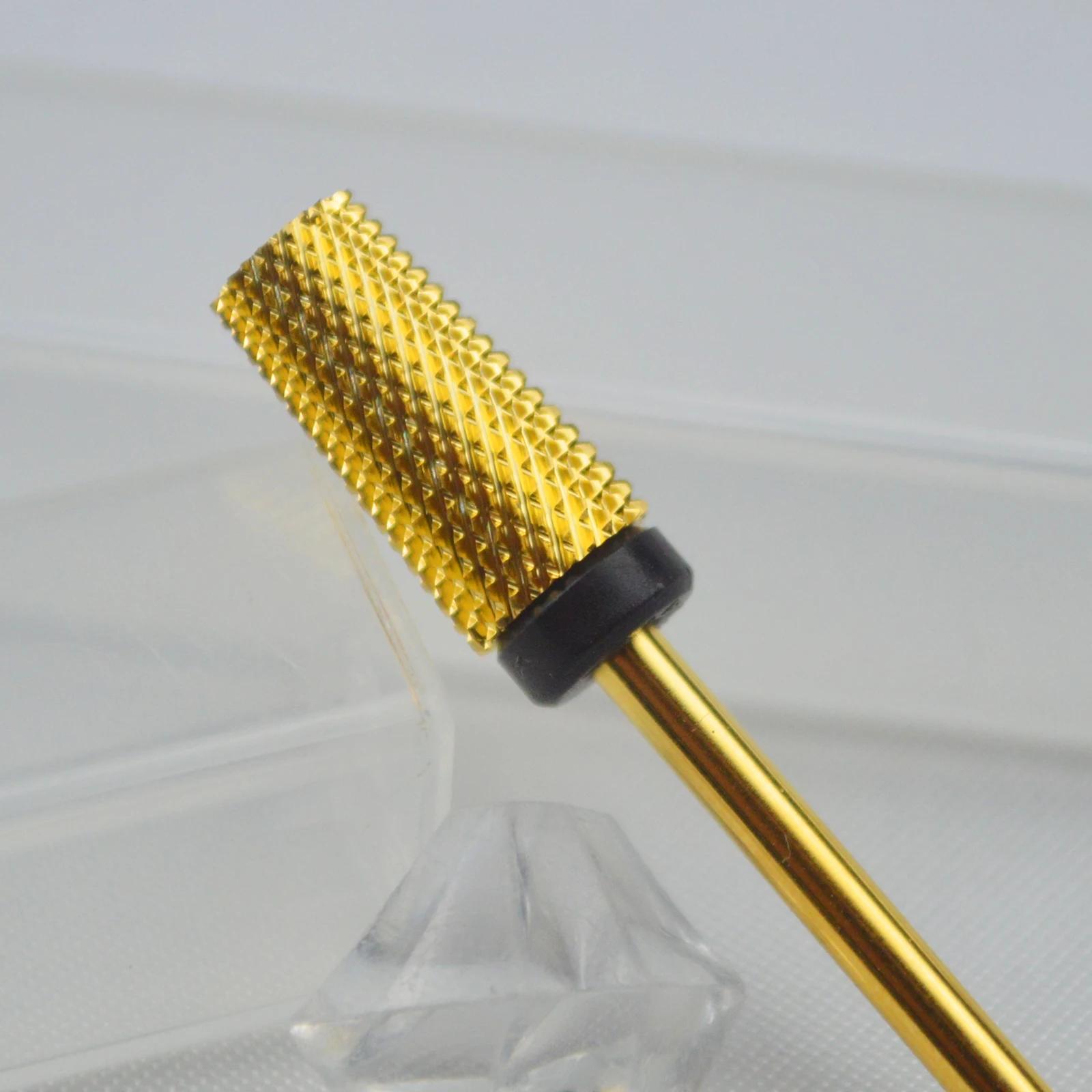 RolinStar 6.6 grand trapèze cônico baril or argent acier carbure fraise à ongles foret manucure pédi