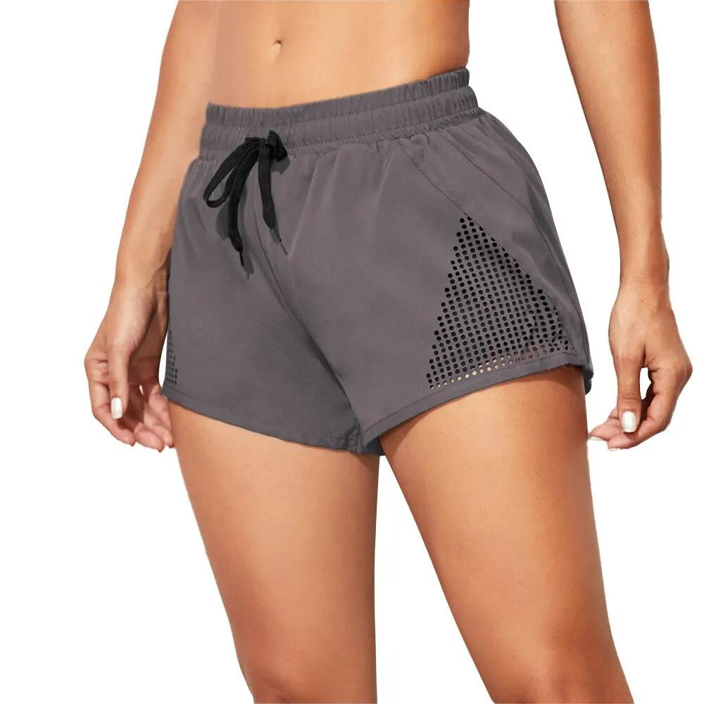 Shorts de Yoga pour femmes Mélange Femmes D'été Anti Vempté Skinny Shorts Casual Gym Dame Taille Éla