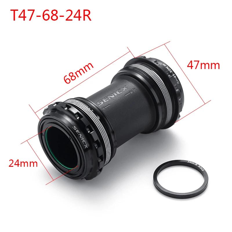 SENICX support de pédalier de vélo, pour essieu de manivelle DUB/24MM vtt/route, t47 68mm/t47 77mm/t