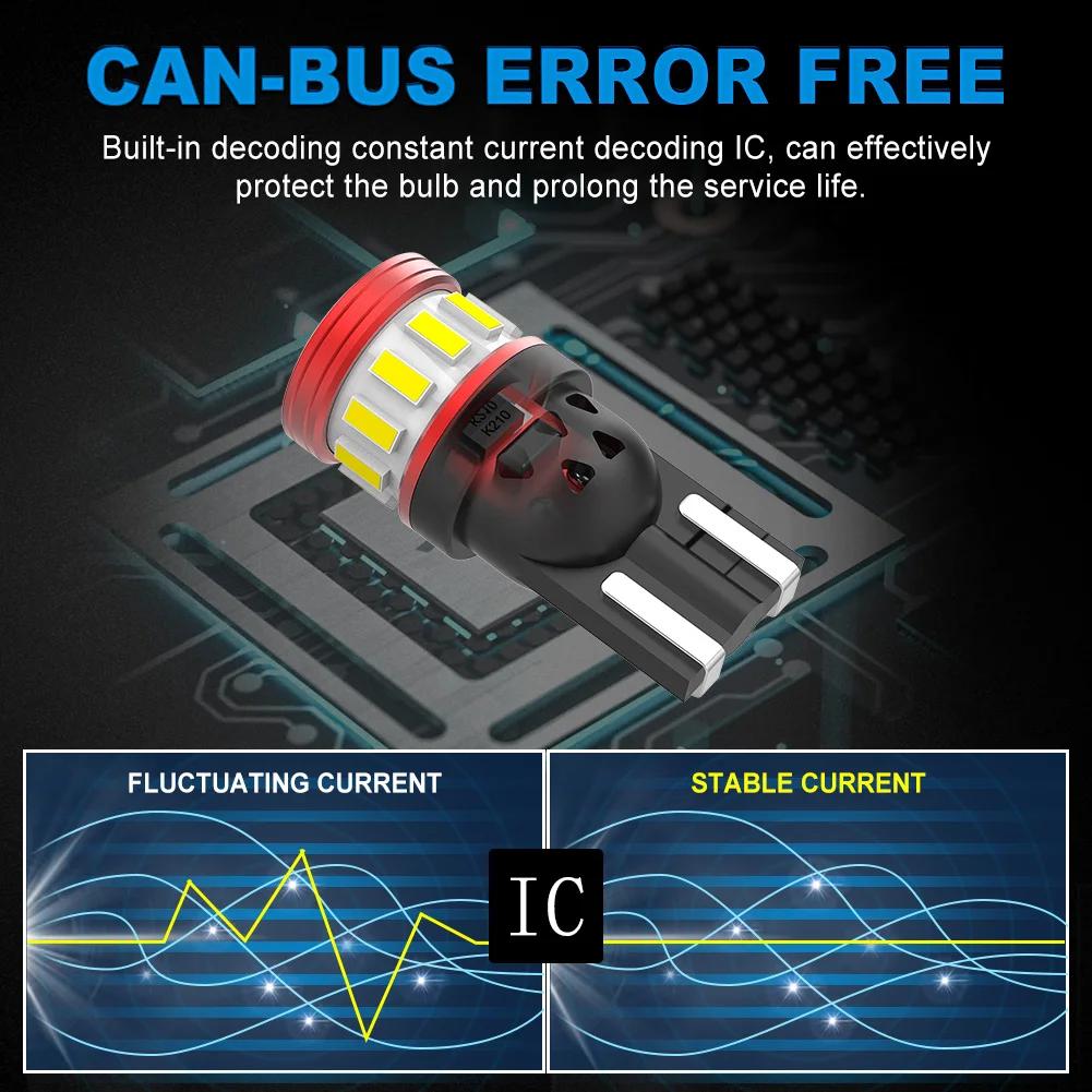 NAO W5W T10 LED lumières 5W5 Ultra lumineux Anti-erreur CANBUS Auto lampe 12V puce voiture intérieur