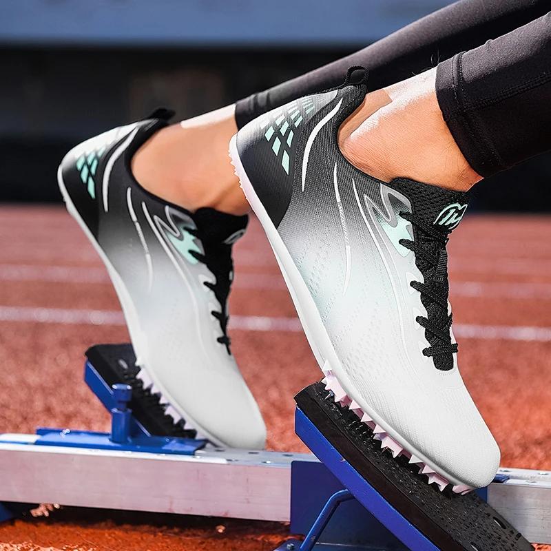Chaussures d'athlétisme et de terrain, baskets professionnelles pour ongles, Sprinters, antidérapant