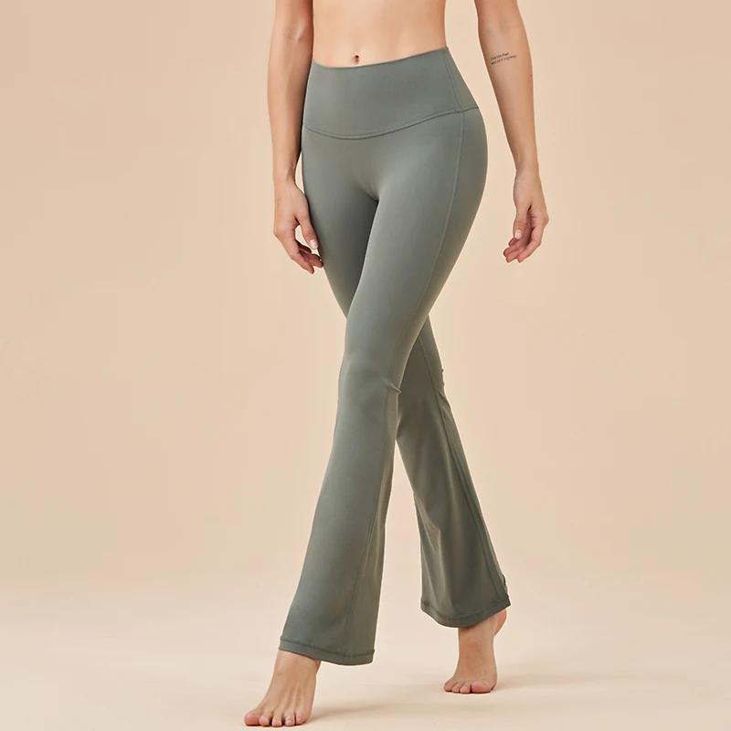 Leggings SOISOU pour femmes - Pantalons de sport yoga bas cloche élastiques avec poche arrière