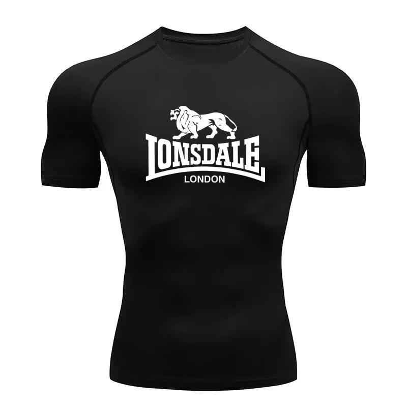 Nouveau T-shirt de compression pour hommes, fitness, gym, sport, course à pied, Rashgard, hauts, tee