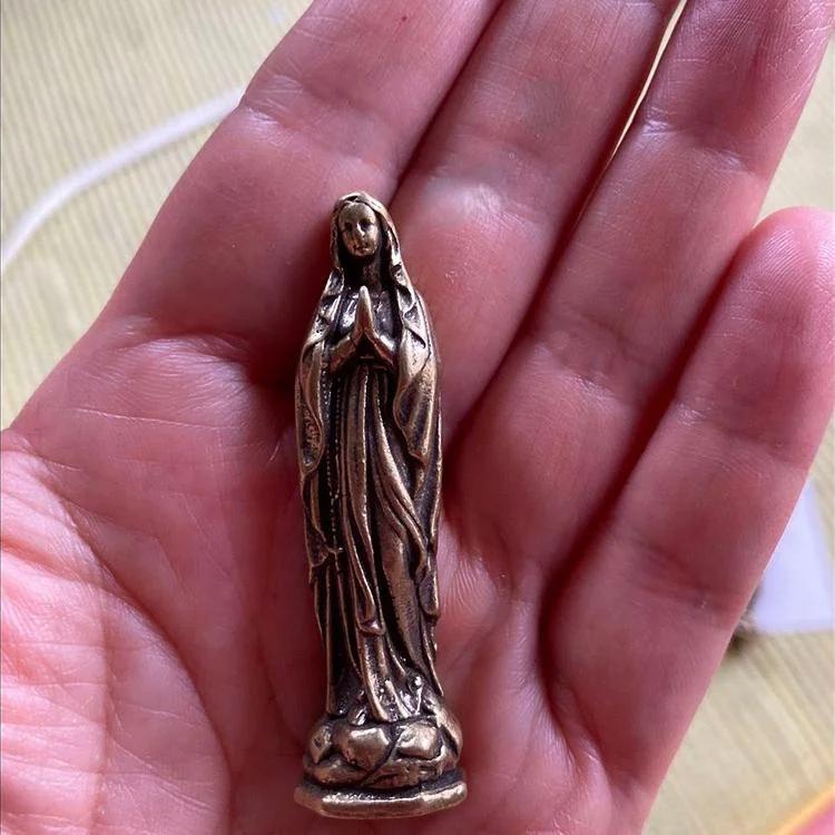 Figurines Vintage en cuivre pur, pendentifs de la vierge marie, en laiton, sainte mère, Religion, fo