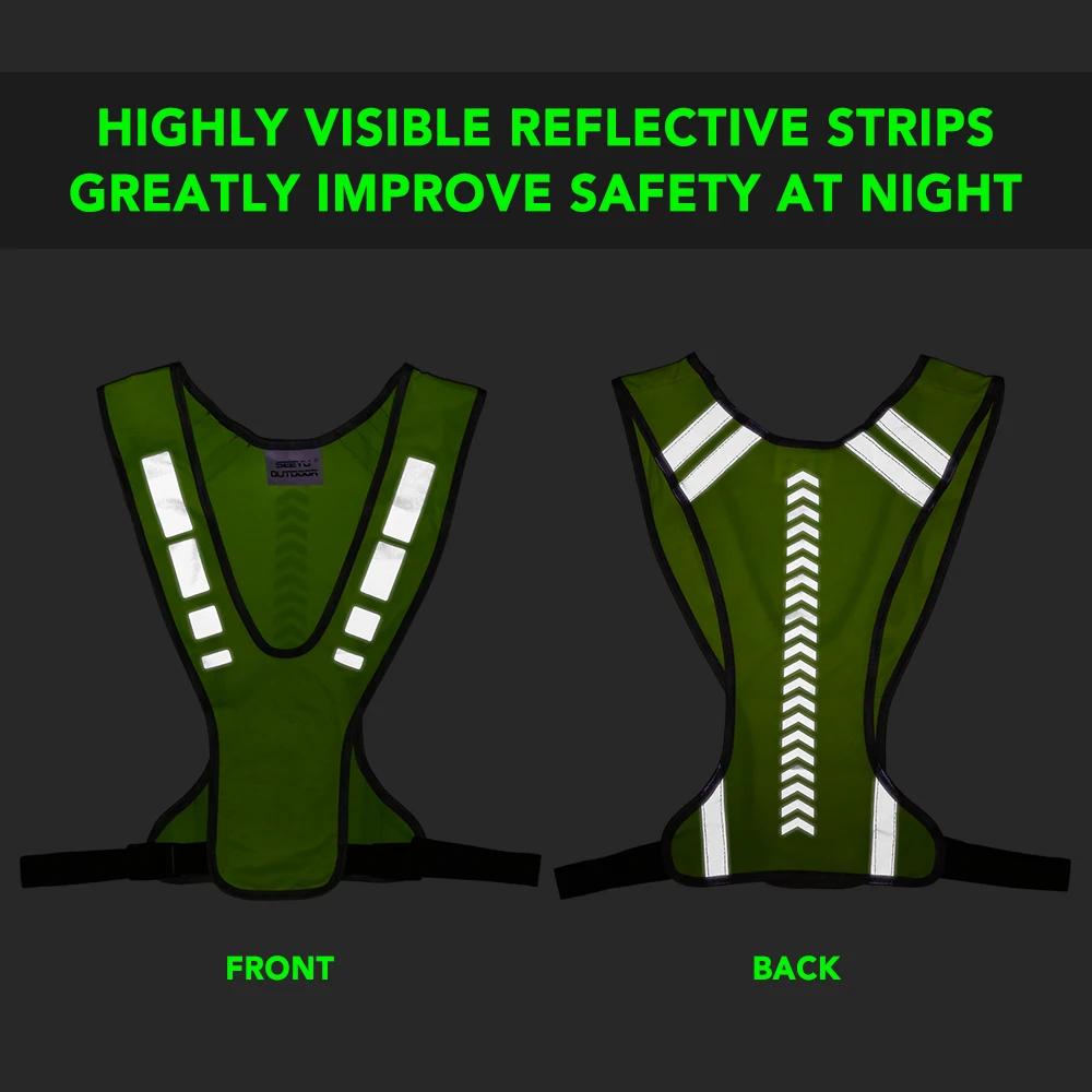 Gilet de sécurité haute visibilité Sports de plein air Cycle de course Gilet réfléchissant avec gile