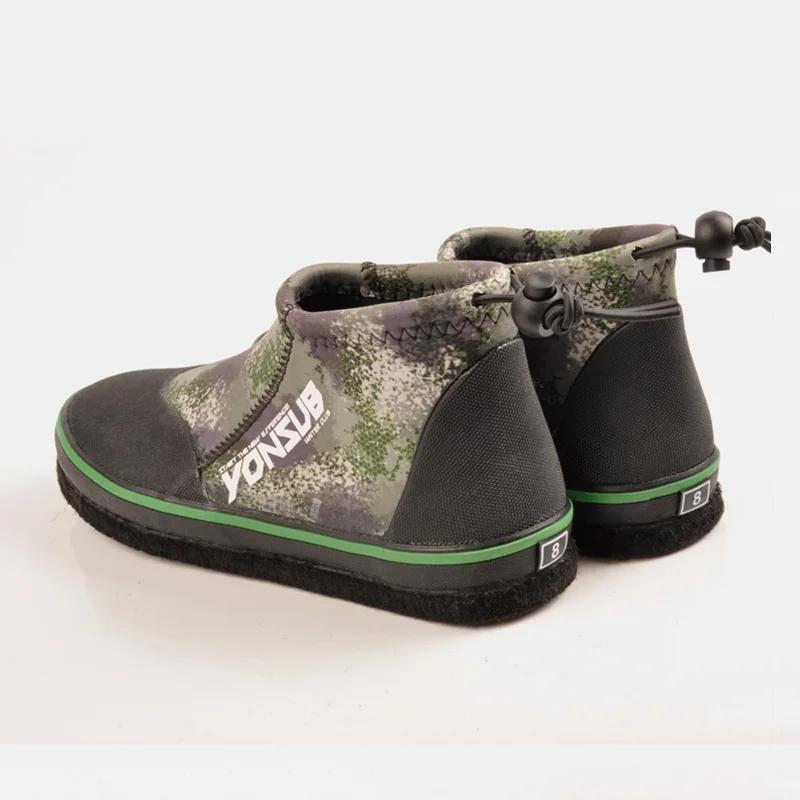 Chaussures de pêche à la roche en néoprène pour unisexe, bottes à semelle coordonnante, prévention d