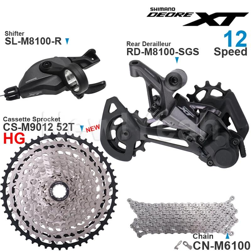 SHIMANO DEORE XT M8100 groupe 12 vitesses avec levier de vitesse dérailleur arrière CN-M6100 chaîne