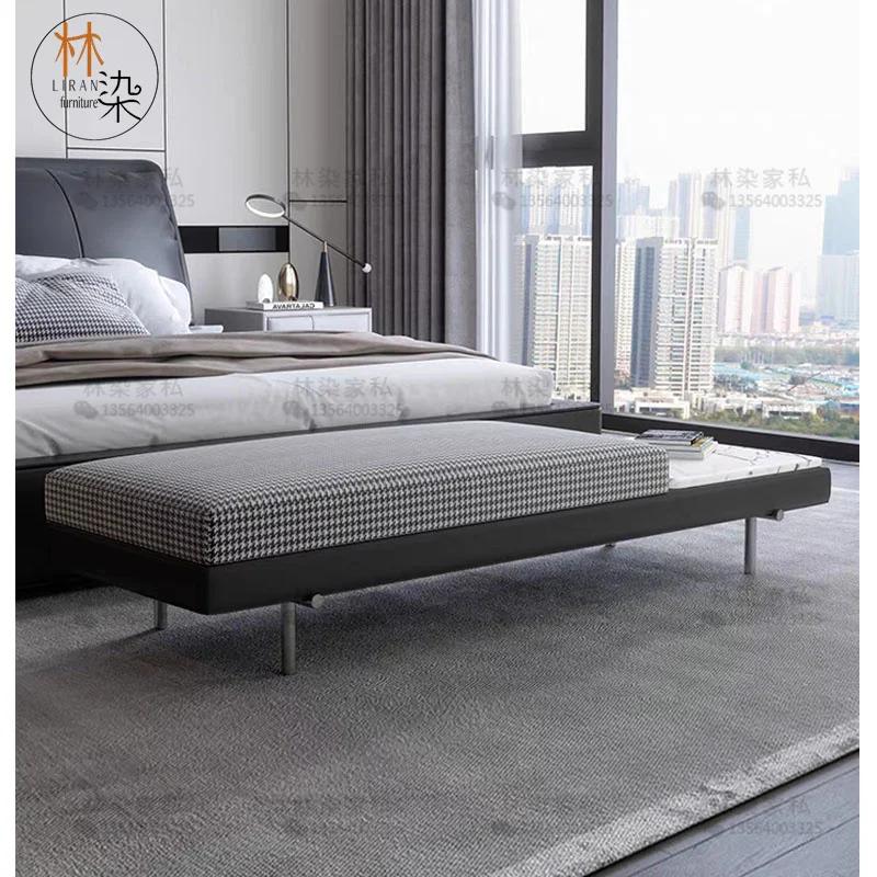 Pouf doux escabeau Salon nordique design hôtel luxe mode gain de place pied Tabouret chambre décor T
