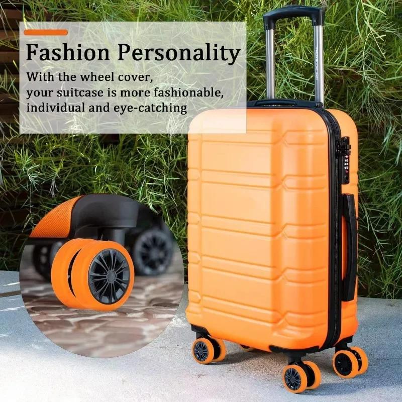 Protecteur de roues de bagages en Silicone, 8/4 pièces, roulettes pour chaussures, réduit le bruit,