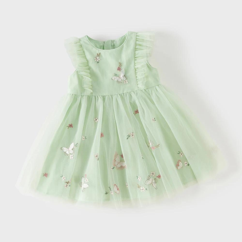 Robe de princesse en dentelle brodée Dave Bella pour filles, bébés et enfants, sans manches, robe d'