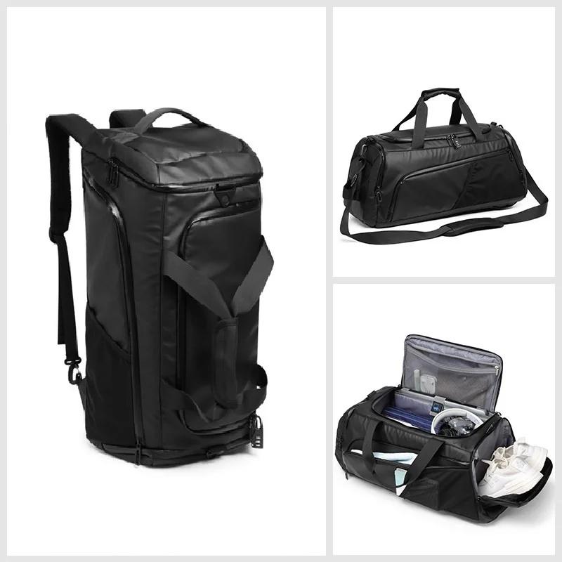 Sac de sport pour hommes, grande capacité, entraînement, Fitness, sac de sport, sac à dos sec et hum