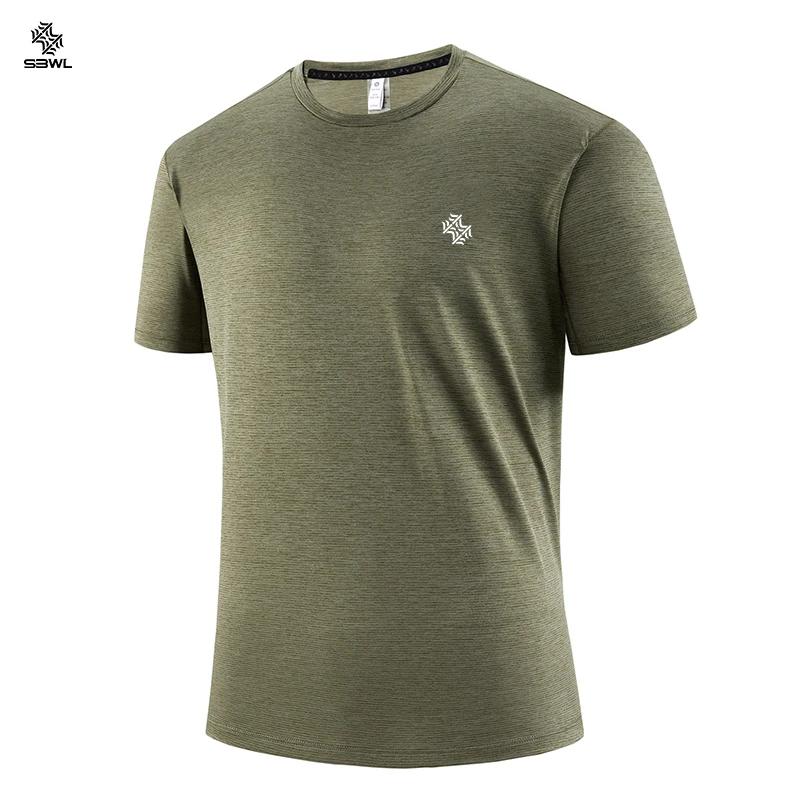 SBWL mode football style hommes en plein air course fitness ample à manches courtes T-shirt respiran