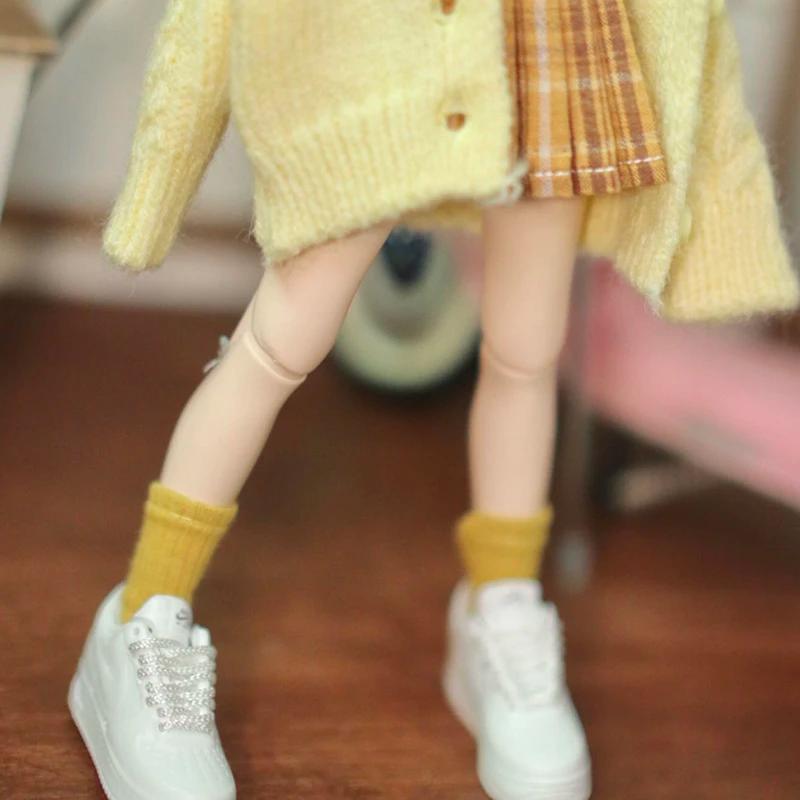 Une paire de chaussettes pour poupée Blyth, chaussettes courtes de couleur bonbon, accessoires pour