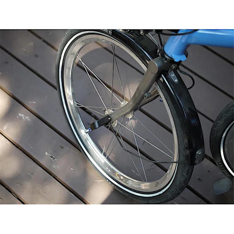 Crochet fourche avant Brompton H&H titane v2 avec garde-boue pour transport vélo pliant