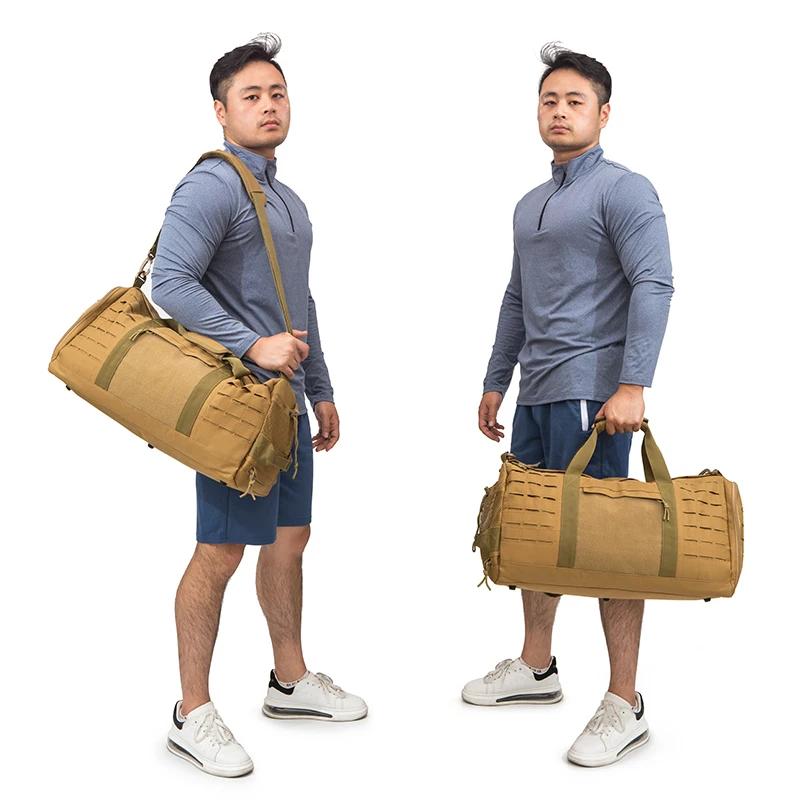 Sac de Sport 40l, sac de voyage tactique pour hommes, sac d'entraînement physique avec chaussures, b