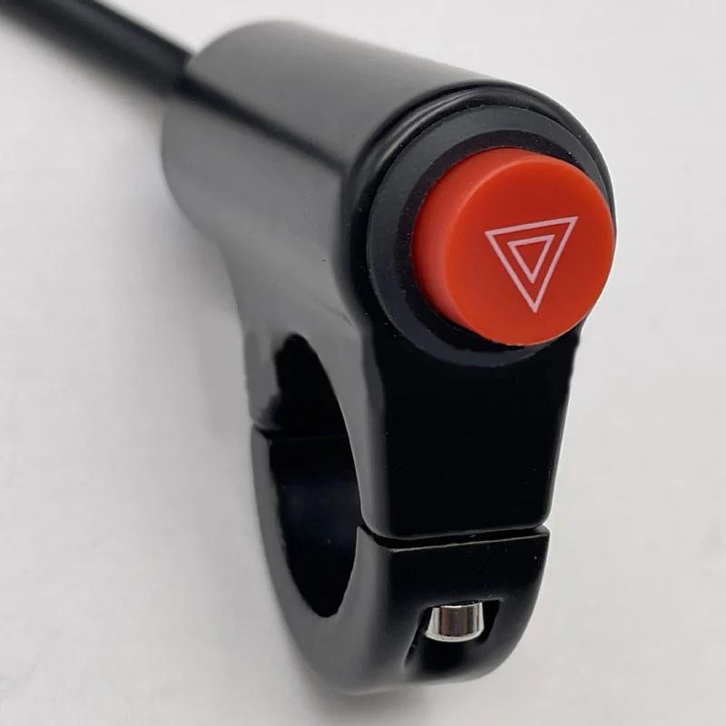 Bouton de commutation de feu de danger pour moto, véhicule électrique, Double Flash d'avertissement,