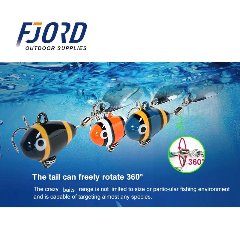 FJORD Spinner cuillère métal VIB queue réglage rapide 7g 10.5g 14g Swimbait leurre de pêche Mini gab