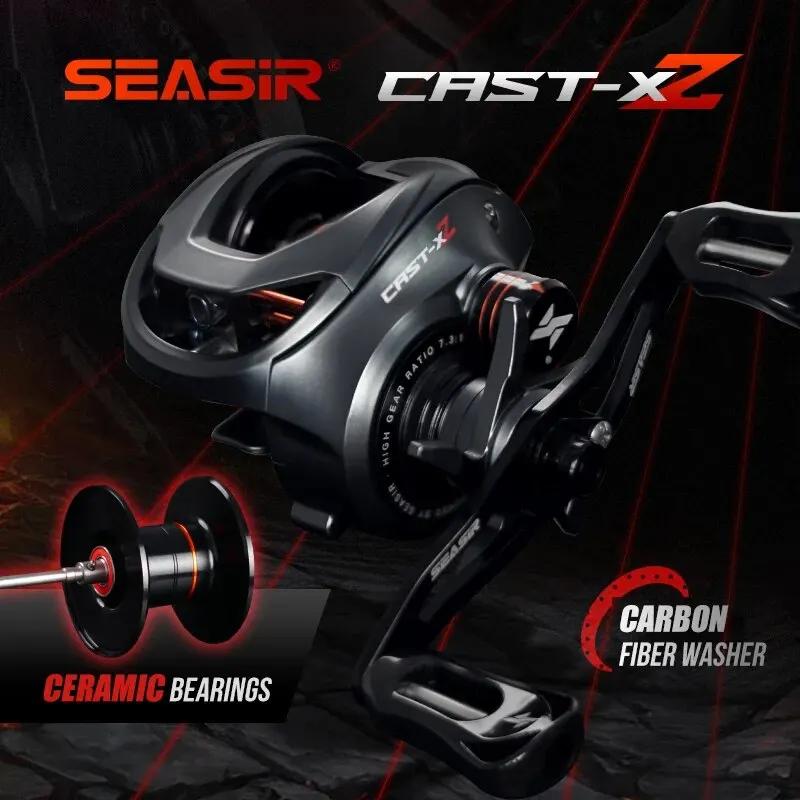 SEASIR-Moulinet de pêche Baitcasting X2, roulement en céramique hybride, rondelle en fibre de carbon
