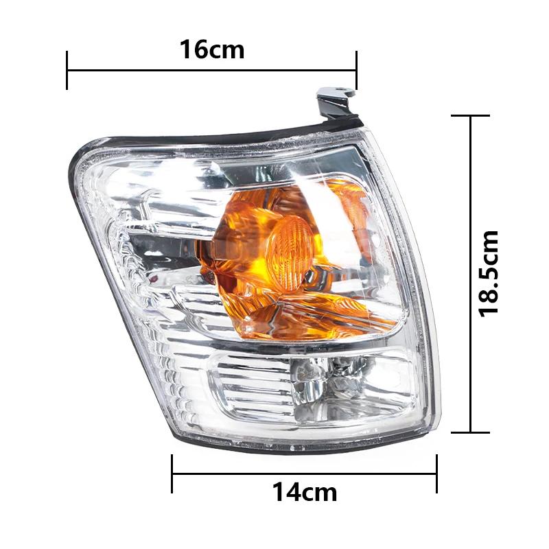 Phare de lampe d'angle de voiture pour Toyota Hilux 2001 2002 2003 2004 2005, clignotant large, indi