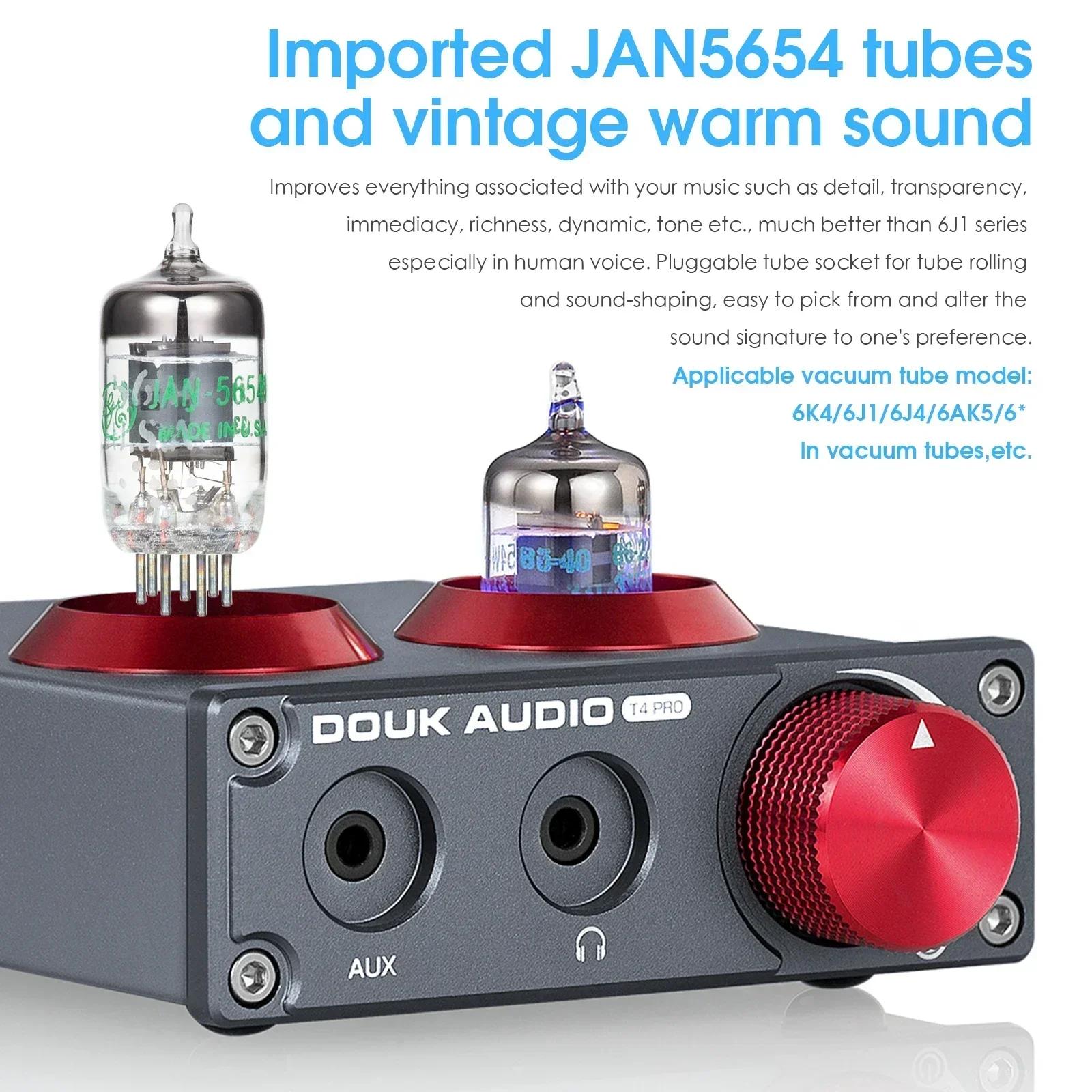 Douk – préampli Audio à Tube sous vide JAN5654, préampli Phono pour platines, téléphone/PC/MP3/TV, A