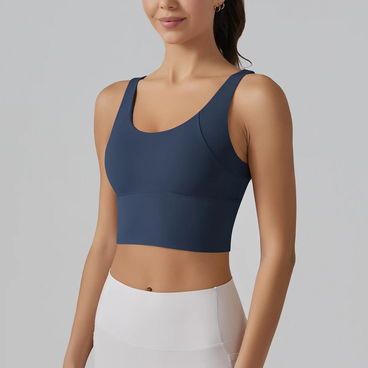 Débardeur yoga été sexy pour femmes - Soutien-gorge sport Push Up fitness course gym sous-vêtements